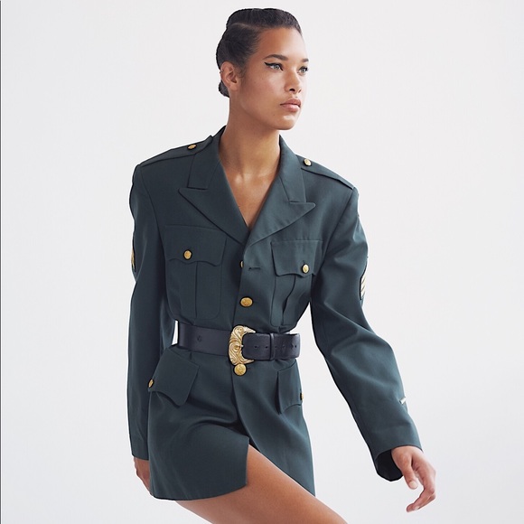 Oversized Authentic Military Blazer Dress - Picture 4 of 7